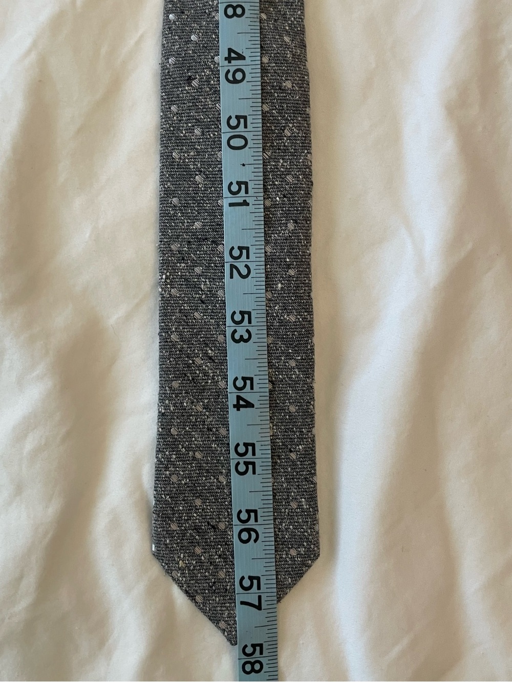 The Tie Bar Gray Speckled Knit Tie - Picture 5 of 7